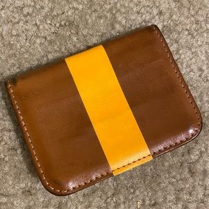 Clare V Brown and Yellow Wallet